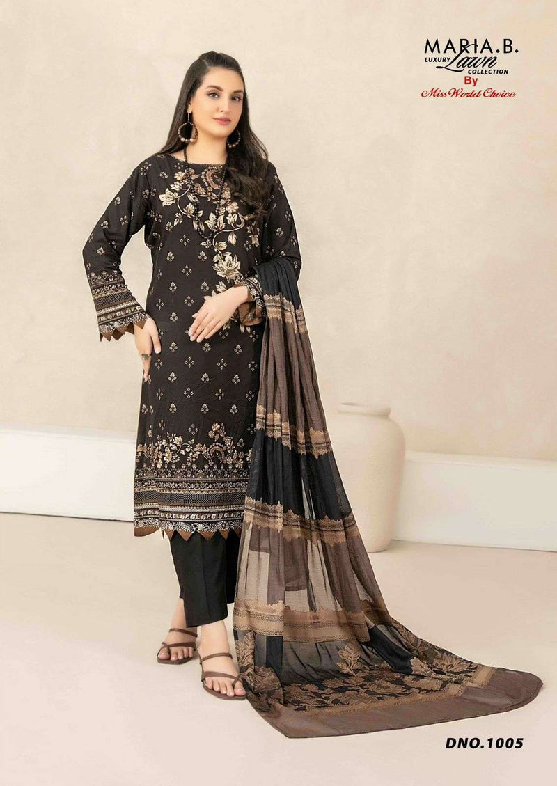 Missworld Choice Maria B Vol 1 Heavy Lawn Cotton Printed Karachi Suit