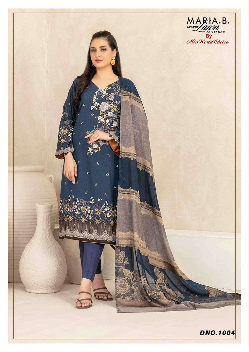 Missworld Choice Maria B Vol 1 Heavy Lawn Cotton Printed Karachi Suit