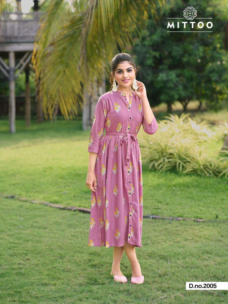 Mittoo Trendy Vol 2 Rayon Print Fancy Gown Collection