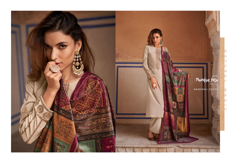 Mumtaz Arts Naadirah Velvet With Embroidery Work Designer Pakistani Suits