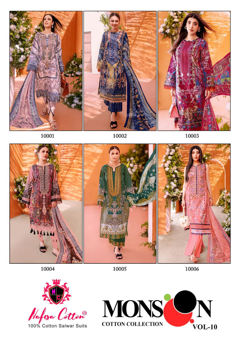 Nafisa Cotton Monsoon Cotton Collection Vol 10 Pure Cotton Pakistani Print Suits