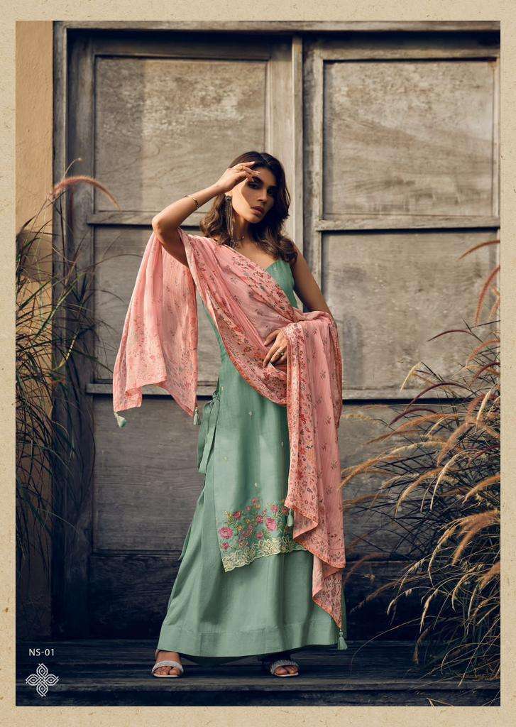 Varsha Naisha Pashmina Silk Solid Embroidery Work Salwar Suit Collection