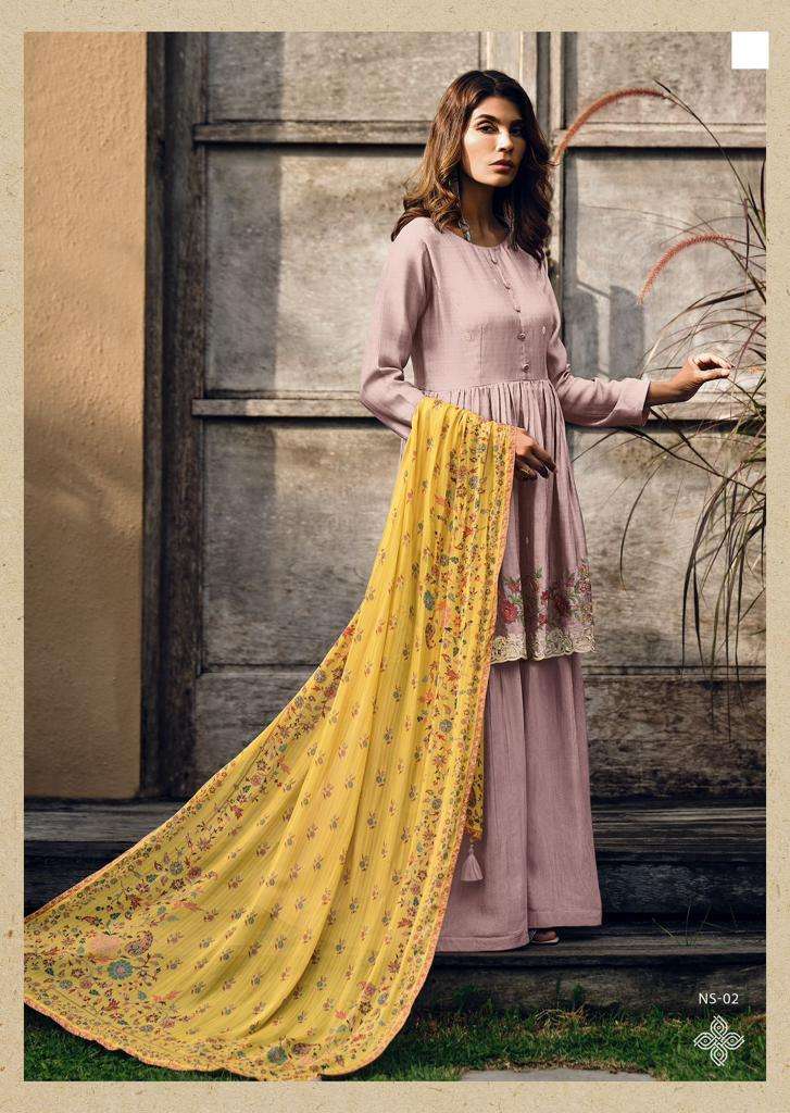 Varsha Naisha Pashmina Silk Solid Embroidery Work Salwar Suit Collection