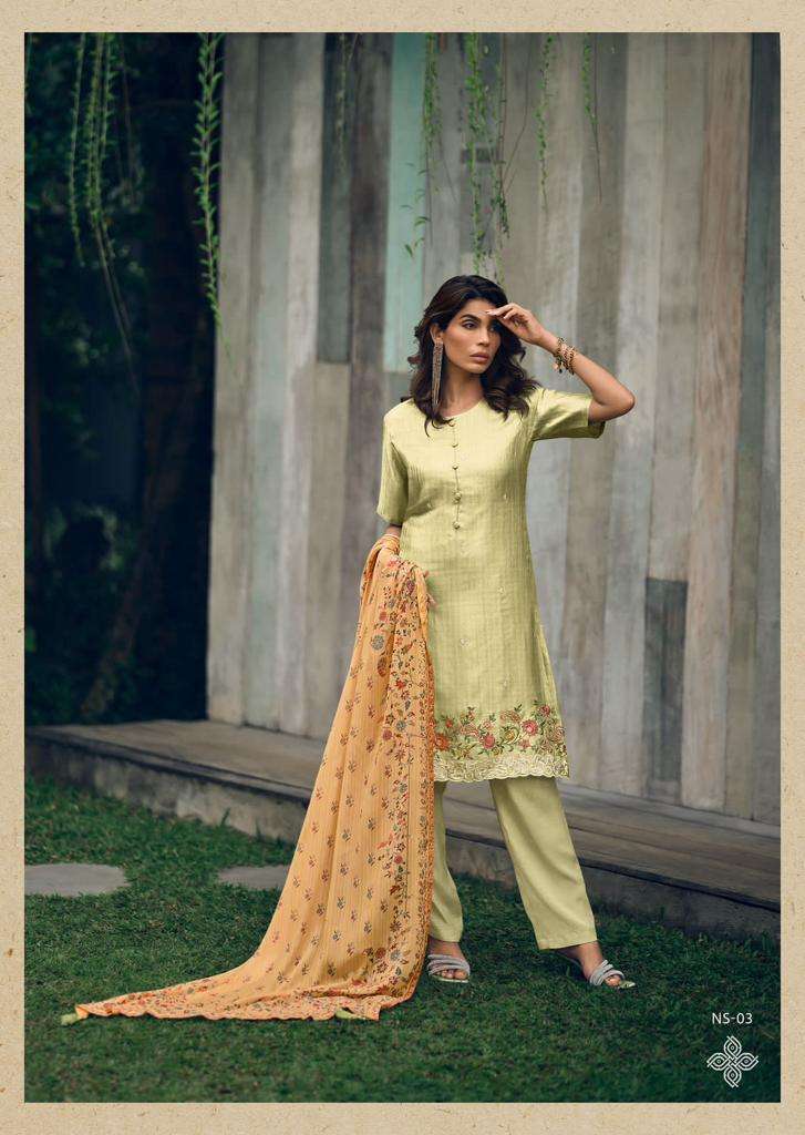 Varsha Naisha Pashmina Silk Solid Embroidery Work Salwar Suit Collection