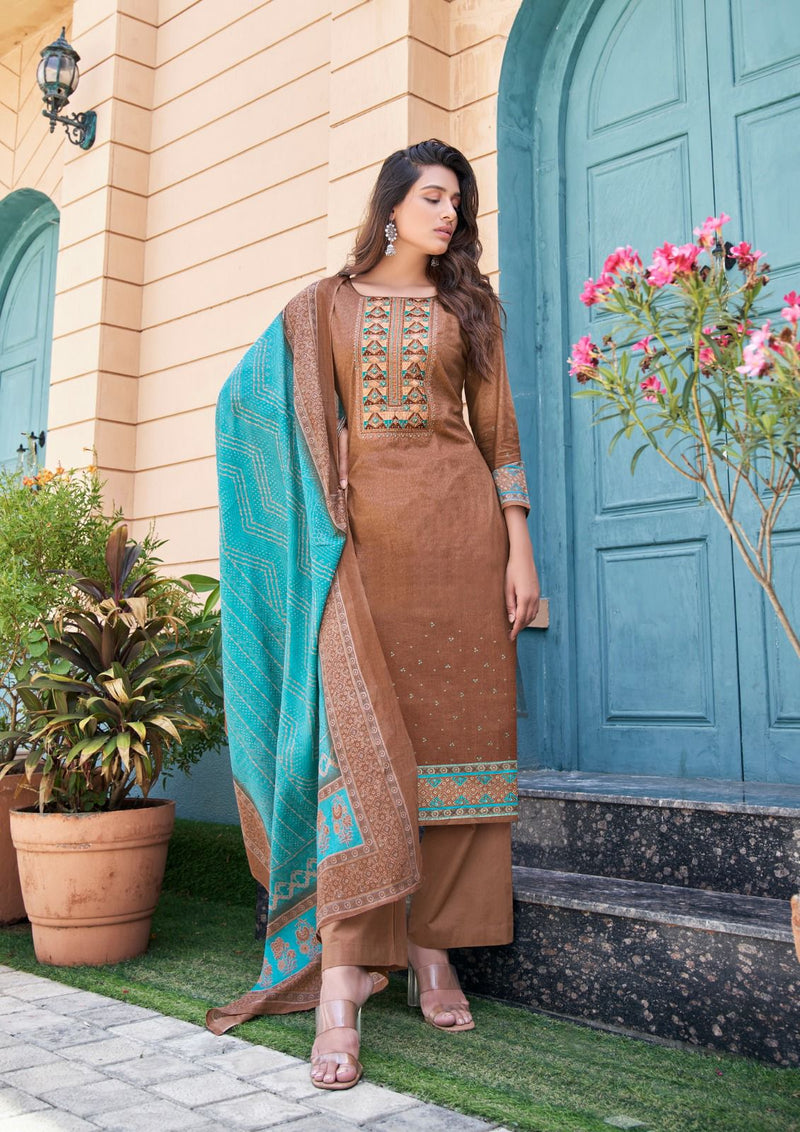 Yashika Trends Naisha Secession Vol 3 Heavy Cotton With Exclusive Neck Embroidery Work Salwar Suit