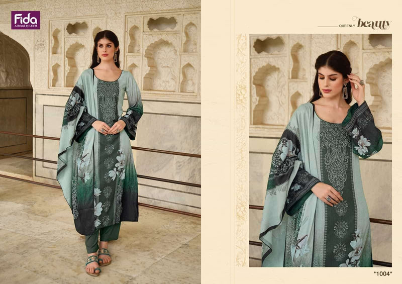 Fida Nalika Pashmina Kashmiri Wool Printed Suit With Bottom Collection