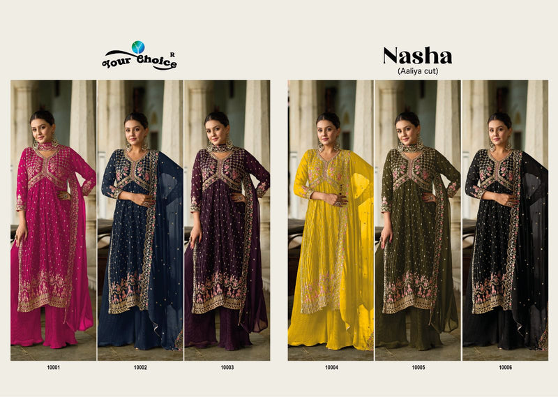 Your Choice Nasha Georgette With Heavy Embroidery Designer Suit Collection