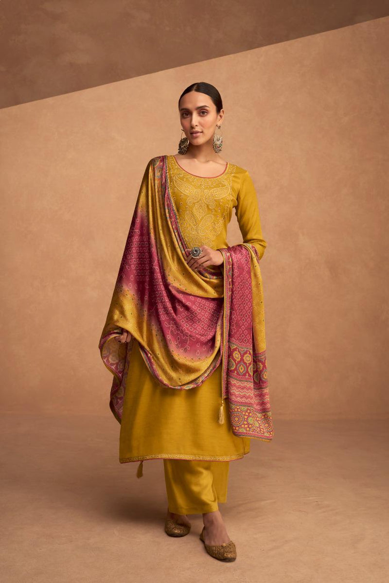Aashirwad Creation Nasreen Silk Fancy Designer Partywear Salwar Kameez