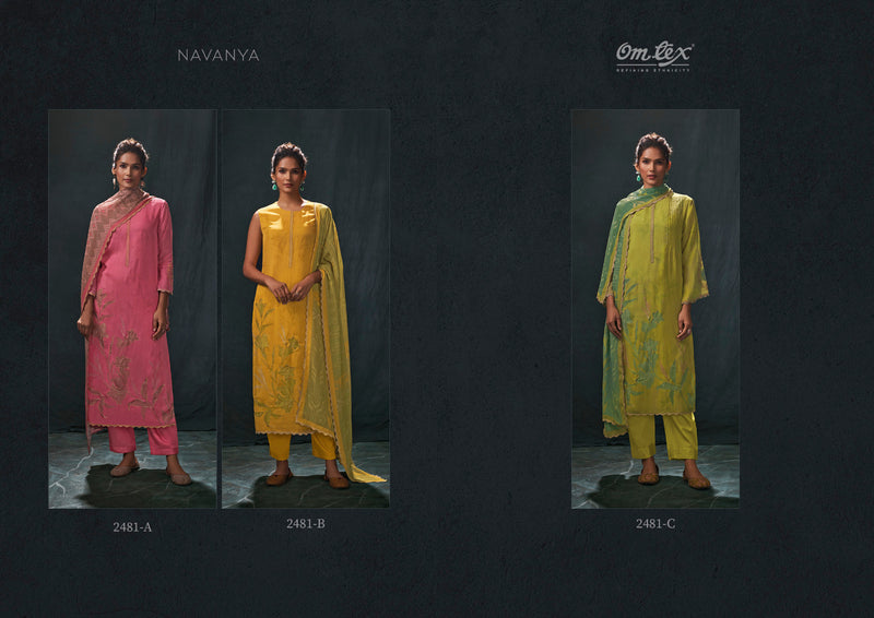 Omtex Navanya Organza Digital Print With Hand Work & Embroidery Designer Heavy Suits