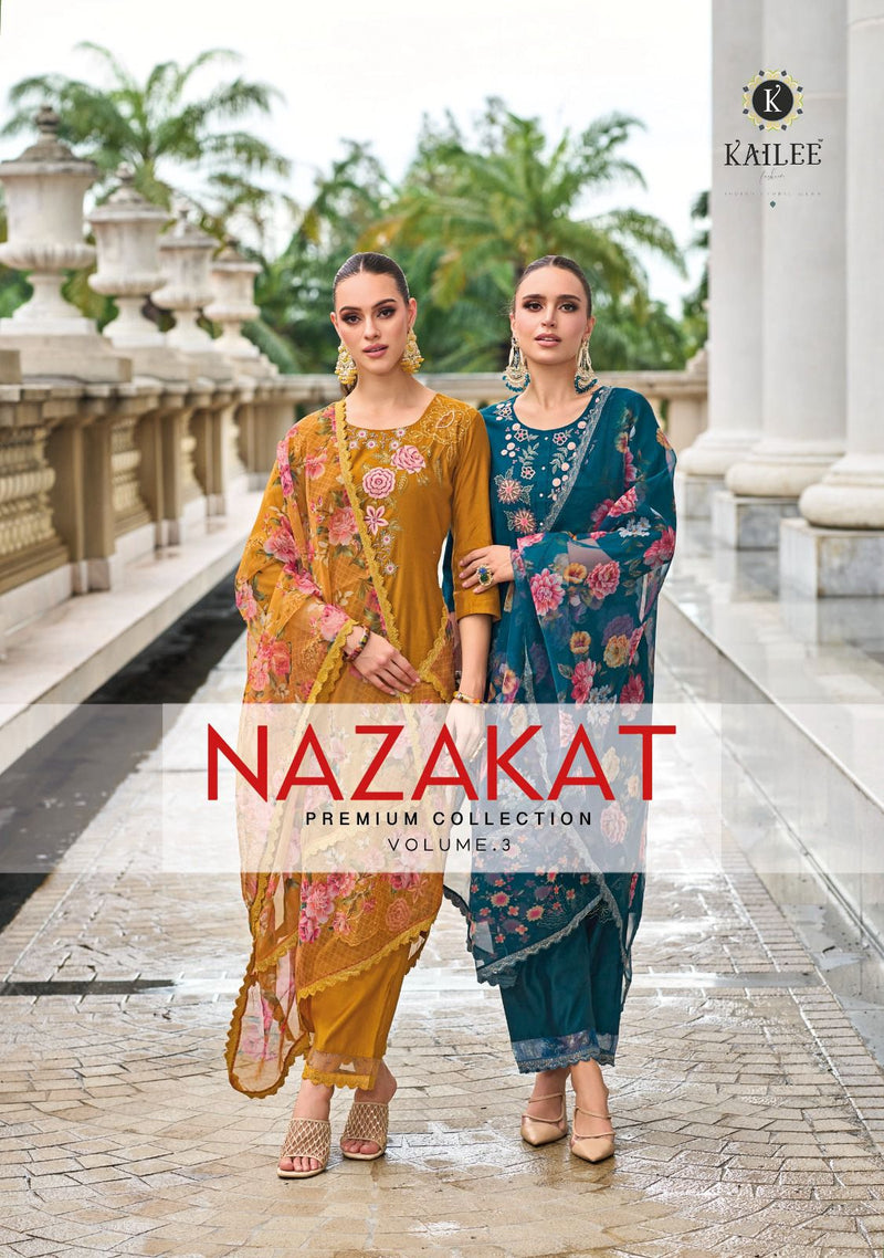 Kailee Fashion Nazakat Vol 3 Viscose Beautiful Kurti With Bottom Collection
