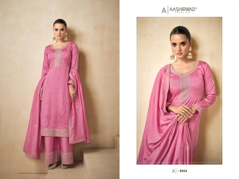 Aashirwad Creation Needle Premium Silk With Heavy Designer Salwar Suits