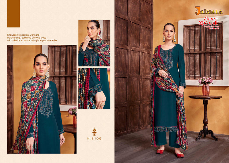 Alok Suits Jaimala Nigaar Edition Vol 16 Rayon With Embroidery & Swarovski Designer Work Suits