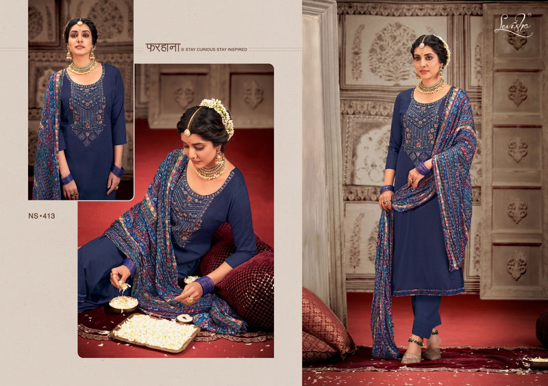 Levisha Nivisha Vol 6 Rayon With Embroidery Salwar Suits