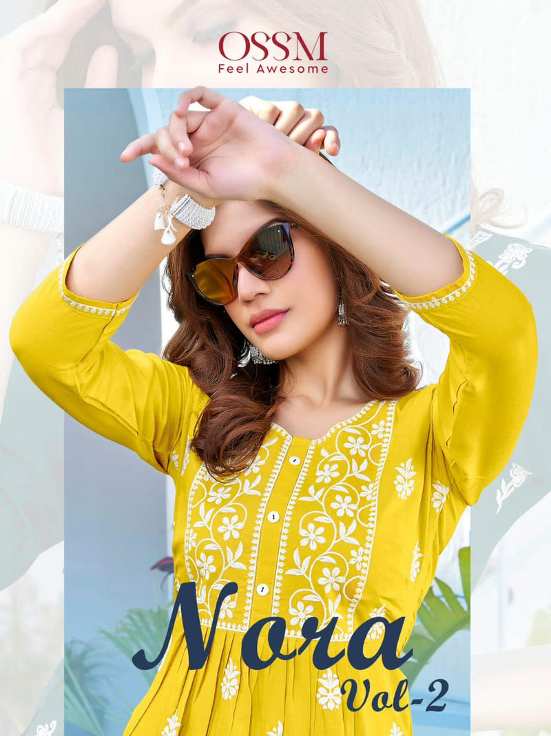 Ossm Nora Vol 2 Rayon Fancy Causal Summer Wear Tunics