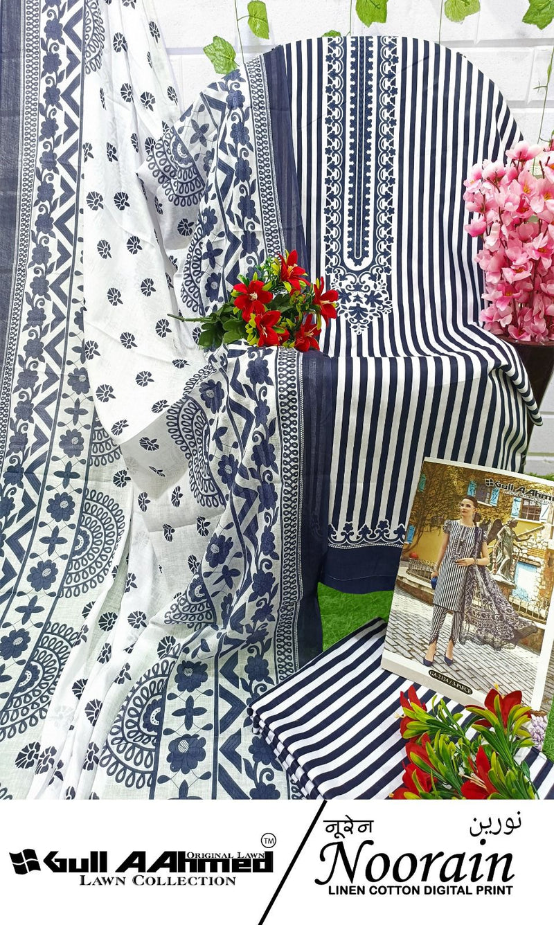 Gull Aahmed Noorain Linen Cotton Digital Karachi Print Salwar Kameez