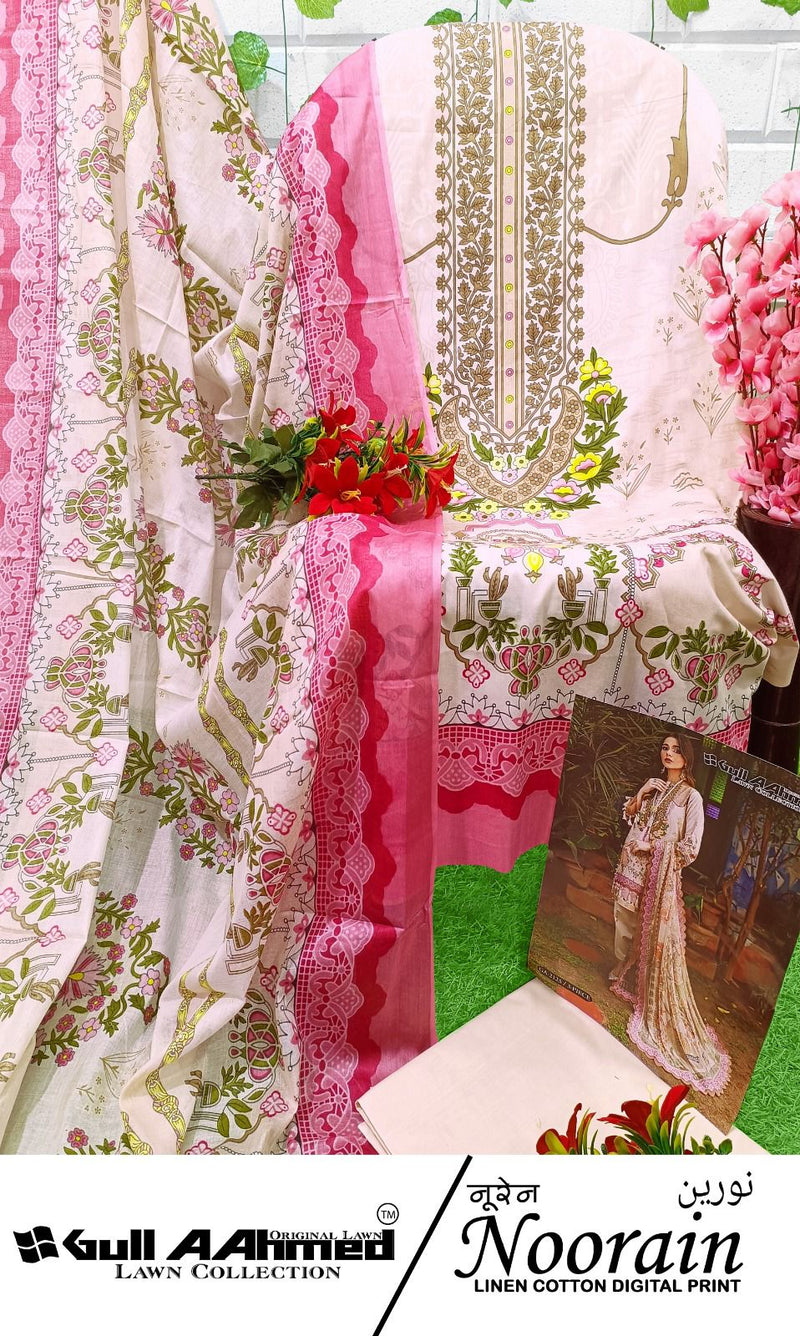 Gull Aahmed Noorain Linen Cotton Digital Karachi Print Salwar Kameez
