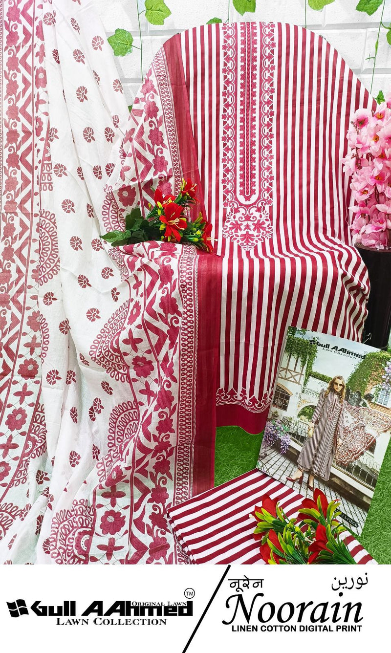 Gull Aahmed Noorain Linen Cotton Digital Karachi Print Salwar Kameez