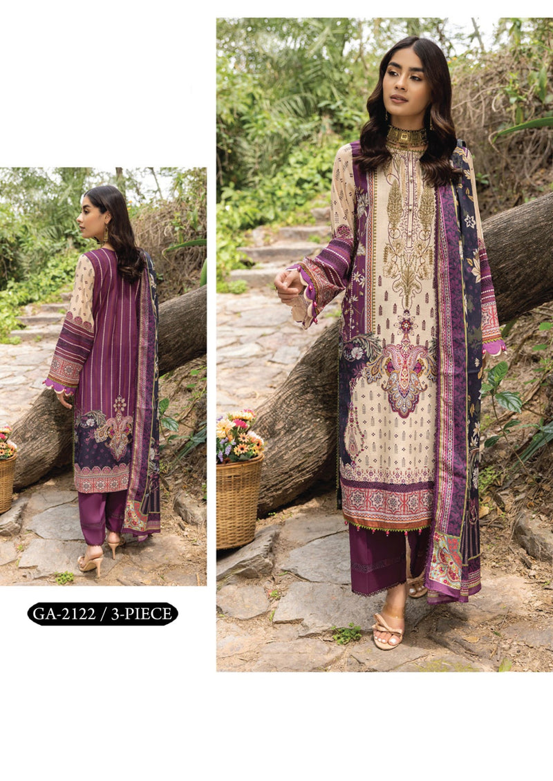 Gull Aahmed Noorain Linen Cotton Digital Karachi Print Salwar Kameez