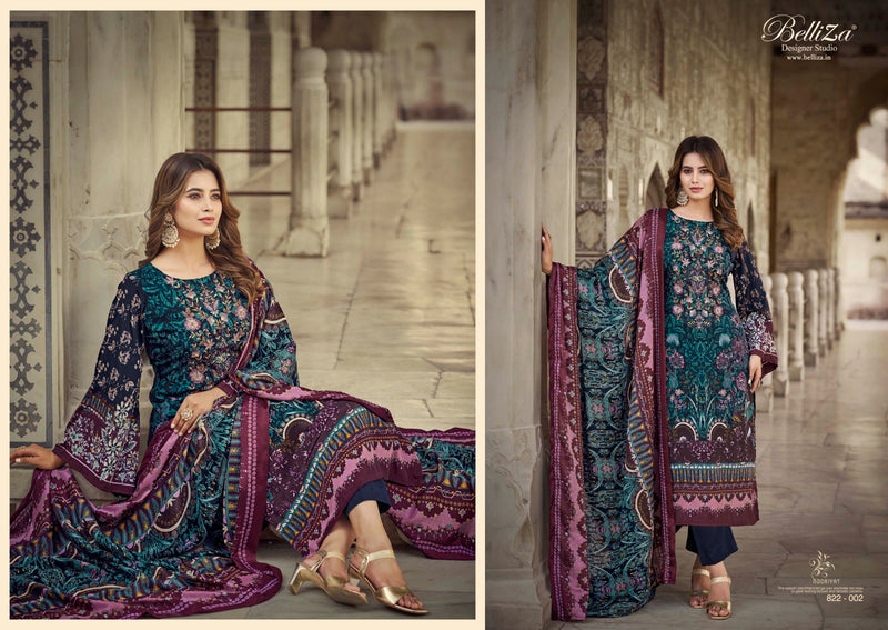 Belliza Designer Studio Nooriyat Crepe With Exclusive Embroidery Suit Collection