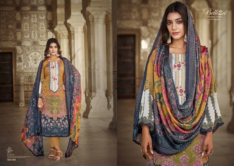 Belliza Designer Studio Nooriyat Crepe With Exclusive Embroidery Suit Collection