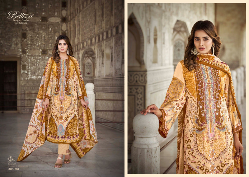 Belliza Designer Studio Nooriyat Crepe With Exclusive Embroidery Suit Collection