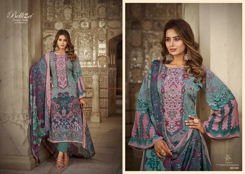 Belliza Designer Studio Nooriyat Crepe With Exclusive Embroidery Suit Collection