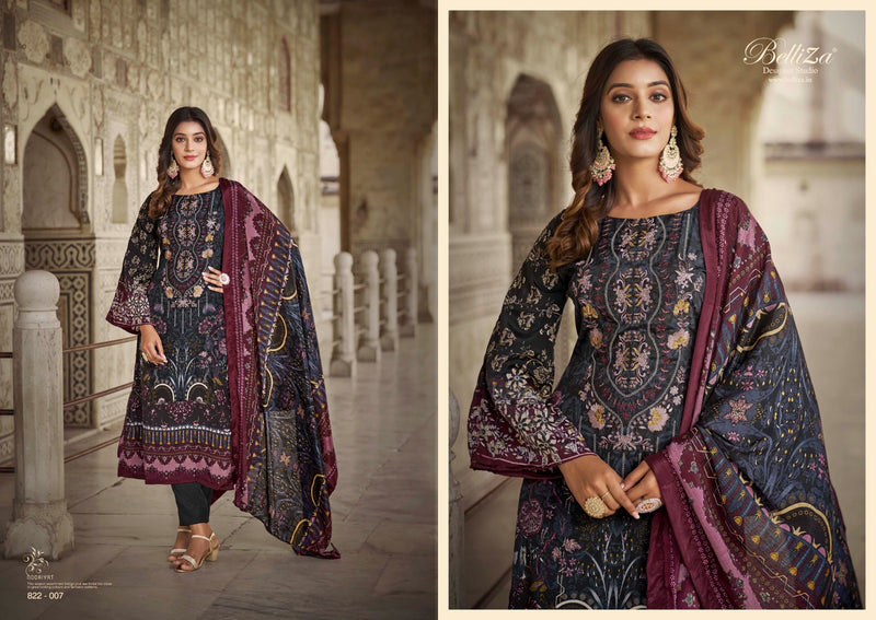 Belliza Designer Studio Nooriyat Crepe With Exclusive Embroidery Suit Collection