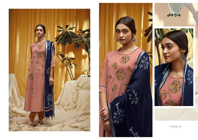 Jay Vijay Numaish Cotton Lining With Fancy Embroidery Work Suits