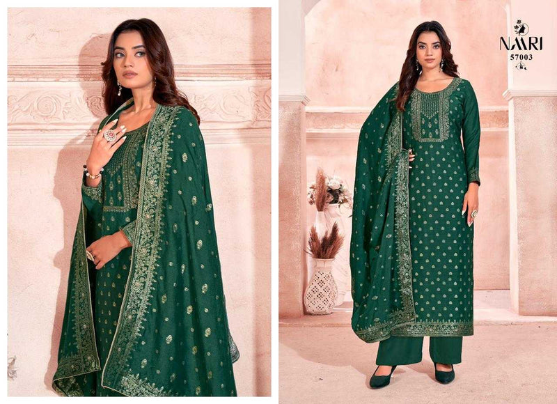 Naari Salaar Pure Muslin Jacquard Work Designer Salwar Kameez