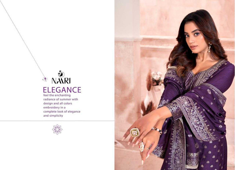 Naari Salaar Pure Muslin Jacquard Work Designer Salwar Kameez