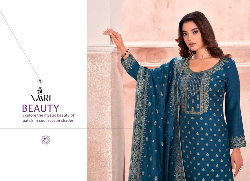 Naari Salaar Pure Muslin Jacquard Work Designer Salwar Kameez