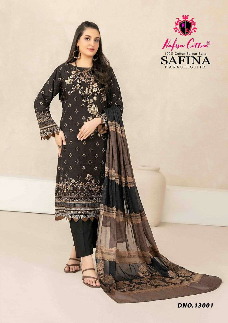 Nafisa Cotton Safina Karachi Suits Vol 13 Pure Cotton Printed Karachi Suit