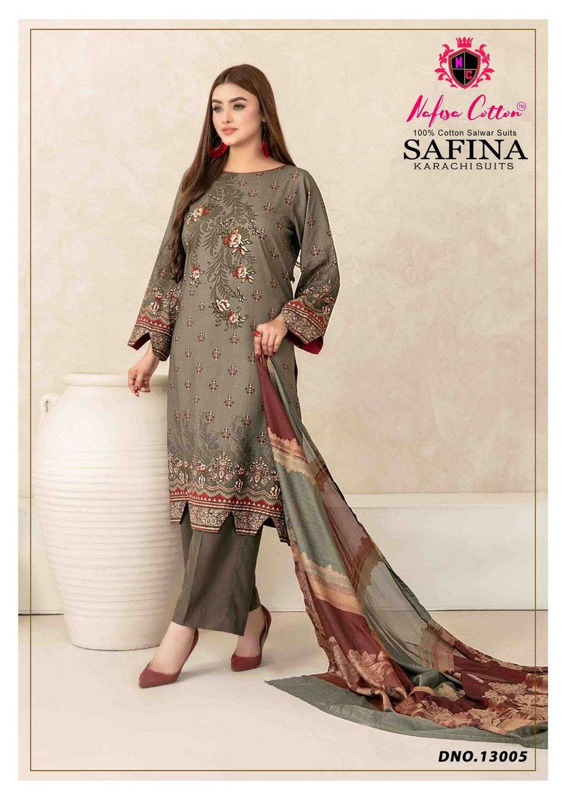 Nafisa Cotton Safina Karachi Suits Vol 13 Pure Cotton Printed Karachi Suit