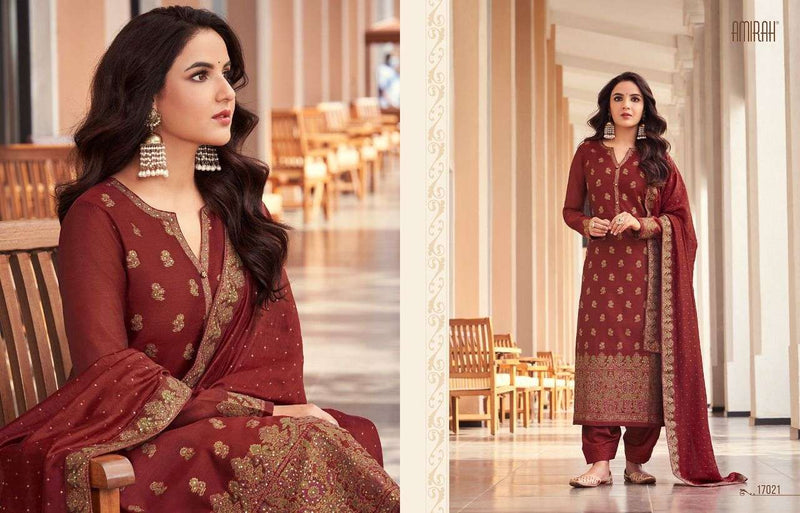 Amirah Niharika Jacquard Heavy Embroidery Designer Party Wear Suits