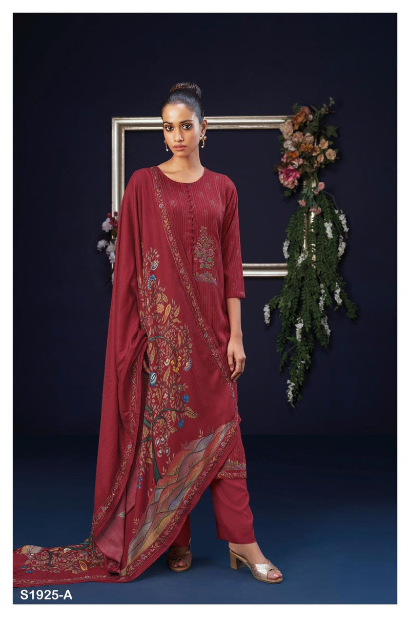 Ganga Oceana 1925 Pashmina Printed With Embroidery Work Suit Collection