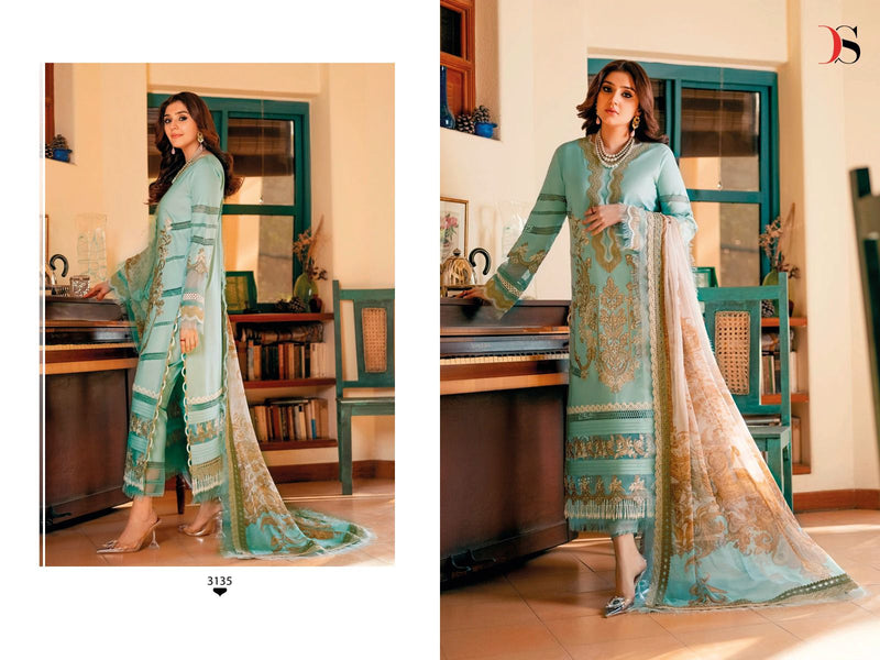 Deepsy Suits Firdous Ombre Embroidered Vol 2 Cotton Heavy Self Embroidery Patch Designer Pakistani Salwar Suits