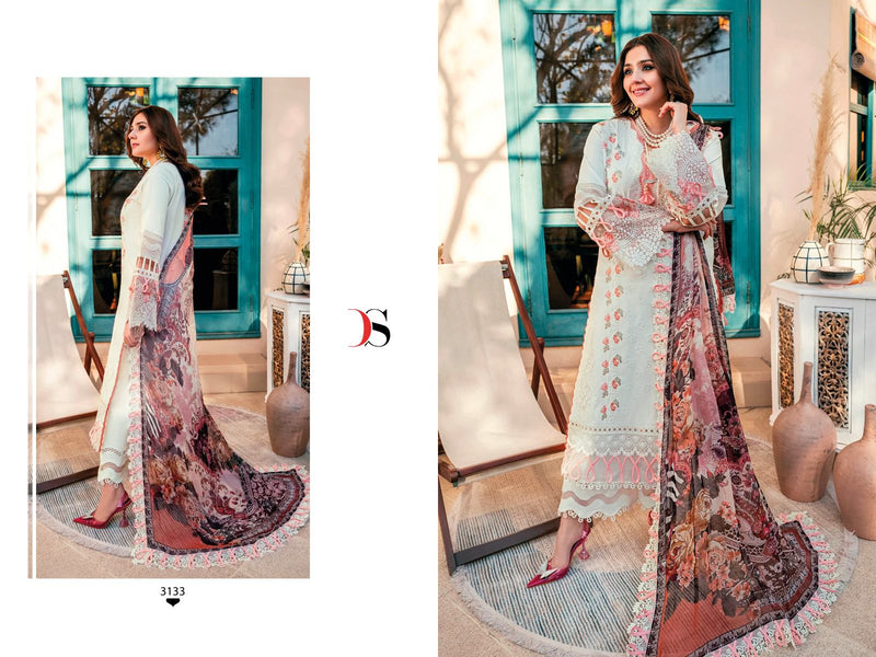 Deepsy Suits Firdous Ombre Embroidered Vol 2 Cotton Heavy Self Embroidery Patch Designer Pakistani Salwar Suits