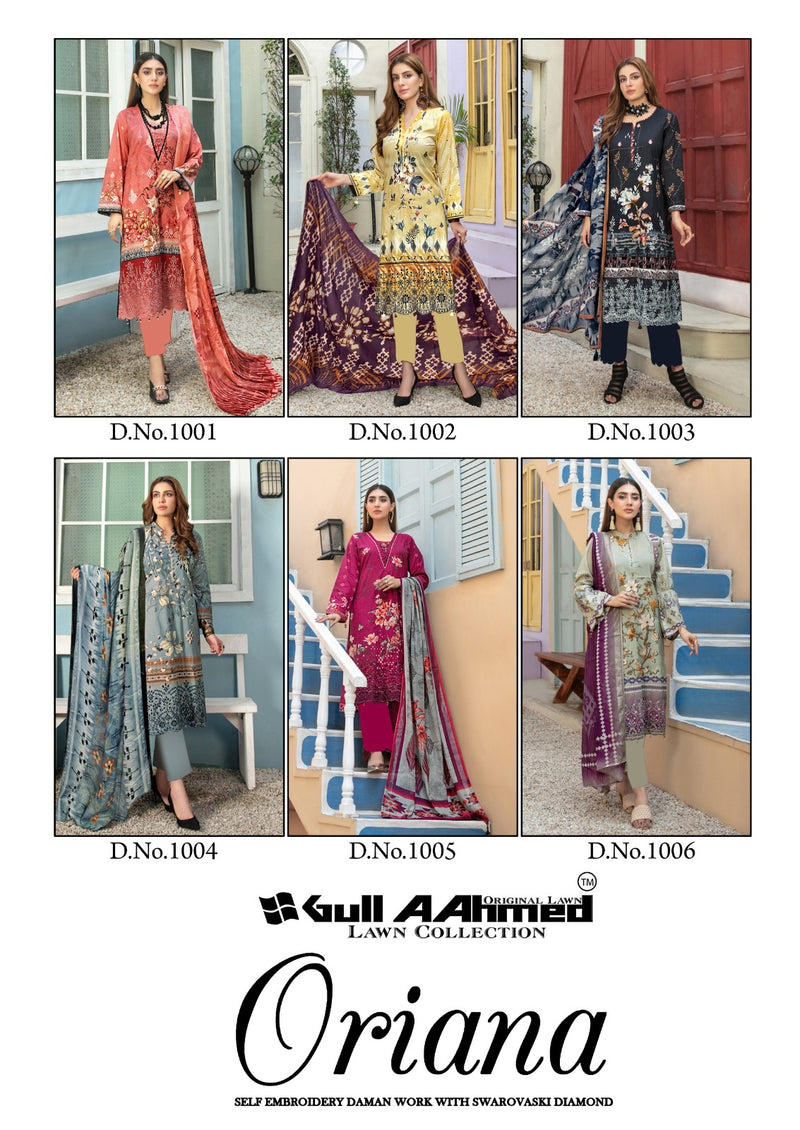 Gull Aahmed Oriana Lawn Cotton Self Embroidery Work Exclusive Salwar Kameez