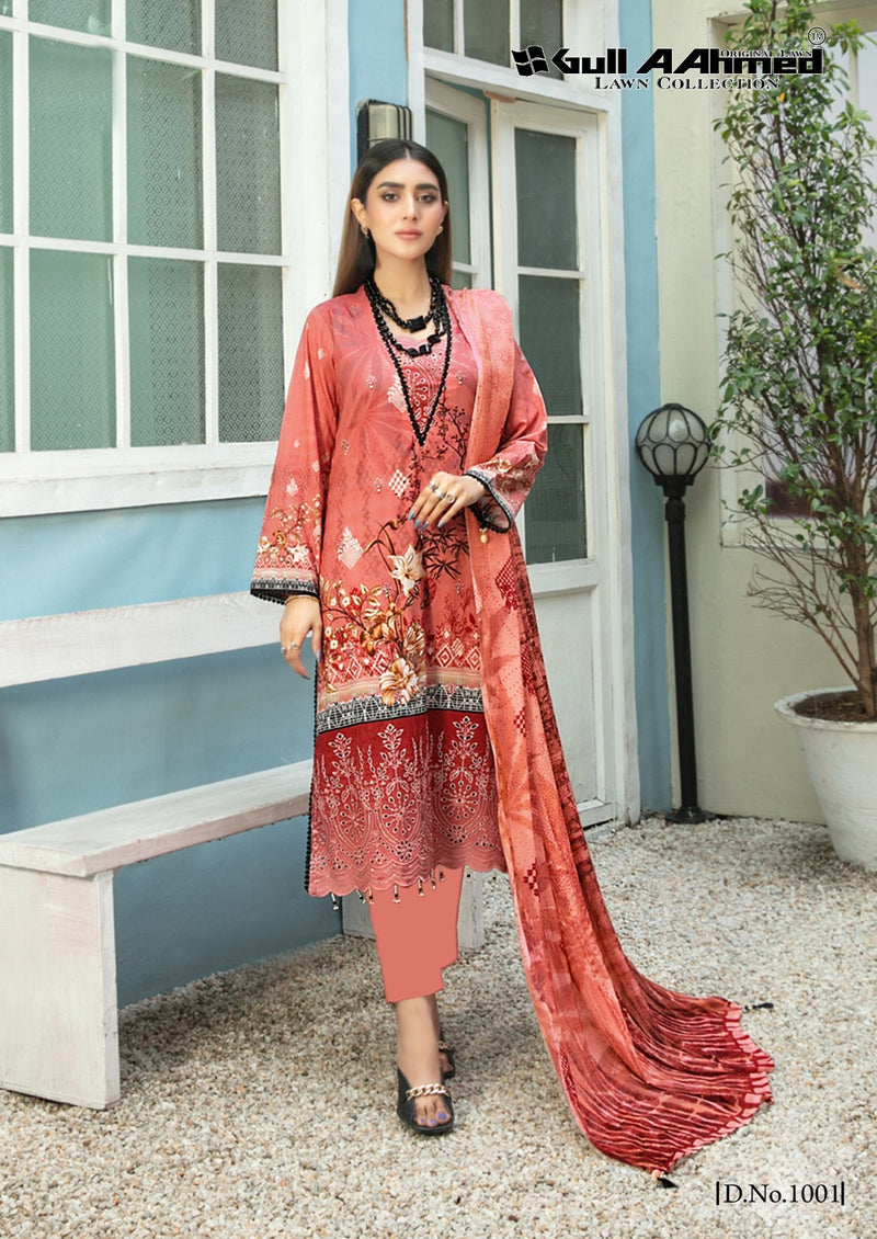 Gull Aahmed Oriana Lawn Cotton Self Embroidery Work Exclusive Salwar Kameez