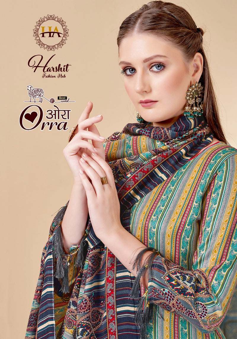 Harshit Fashion Hub Orra Pashmina Designer Fancy Printed Salwar Suit