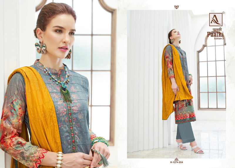 Alok Suit Paalki Edition Vol 3 Jacquard With Fancy Embroidery Salwar Suits