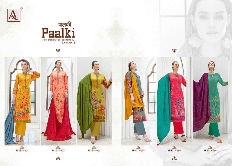 Alok Suit Paalki Edition Vol 3 Jacquard With Fancy Embroidery Salwar Suits