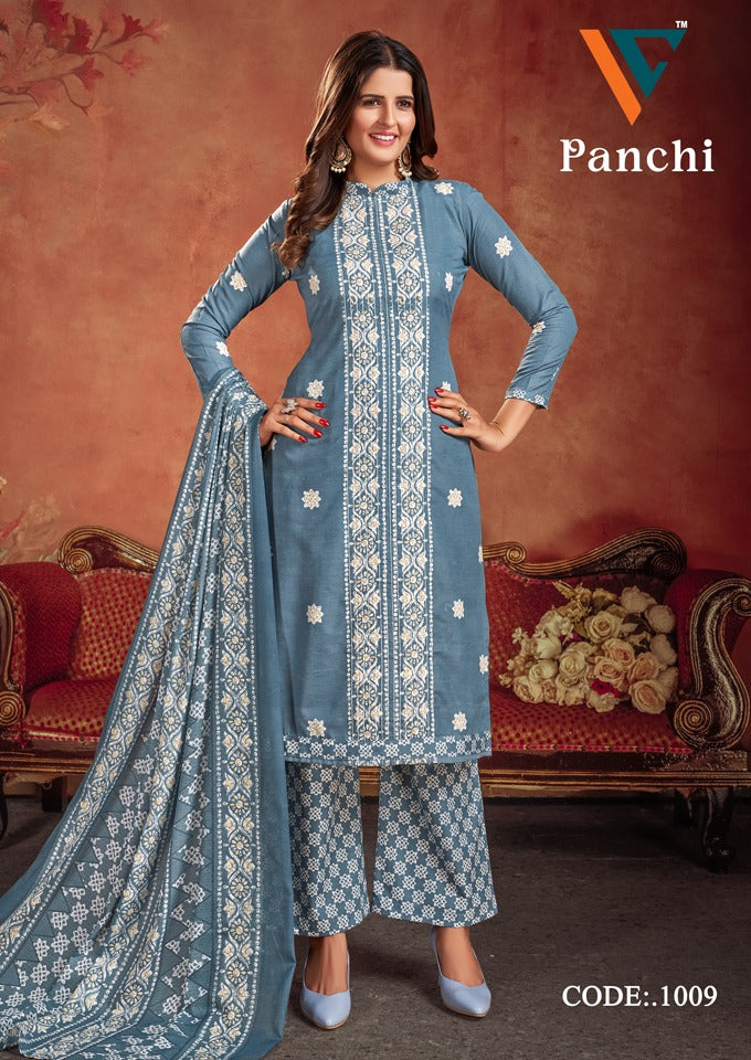 Vandana Creation Panchi Vol1 Cotton With Sequence Work Salwar Suits