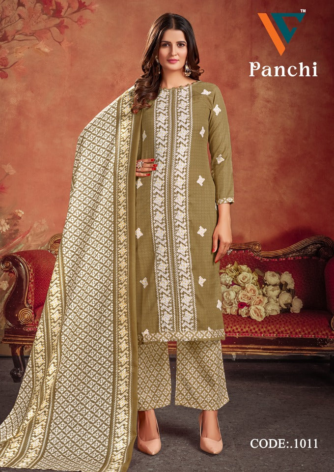 Vandana Creation Panchi Vol1 Cotton With Sequence Work Salwar Suits