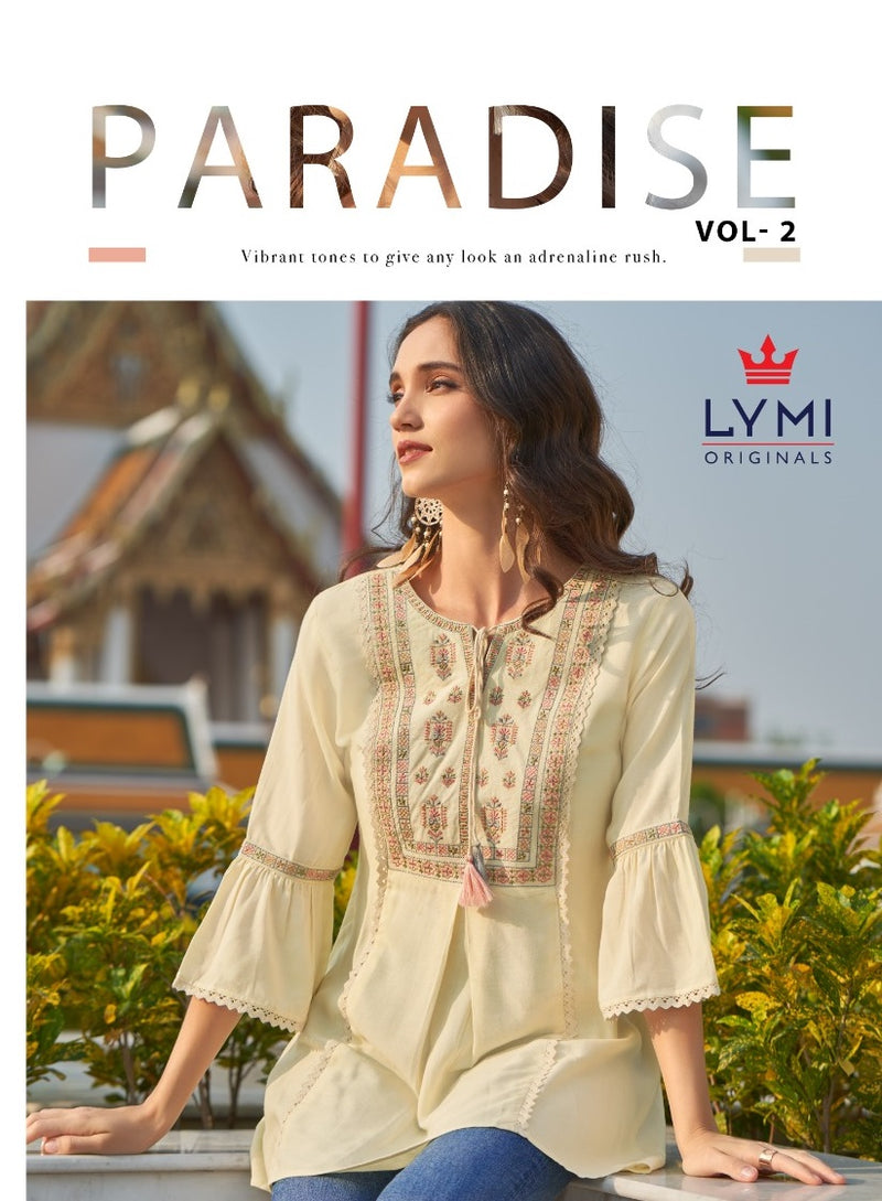 Lymi Paradise Vol 2 Rayon Fancy Designer Casual Wear Tops