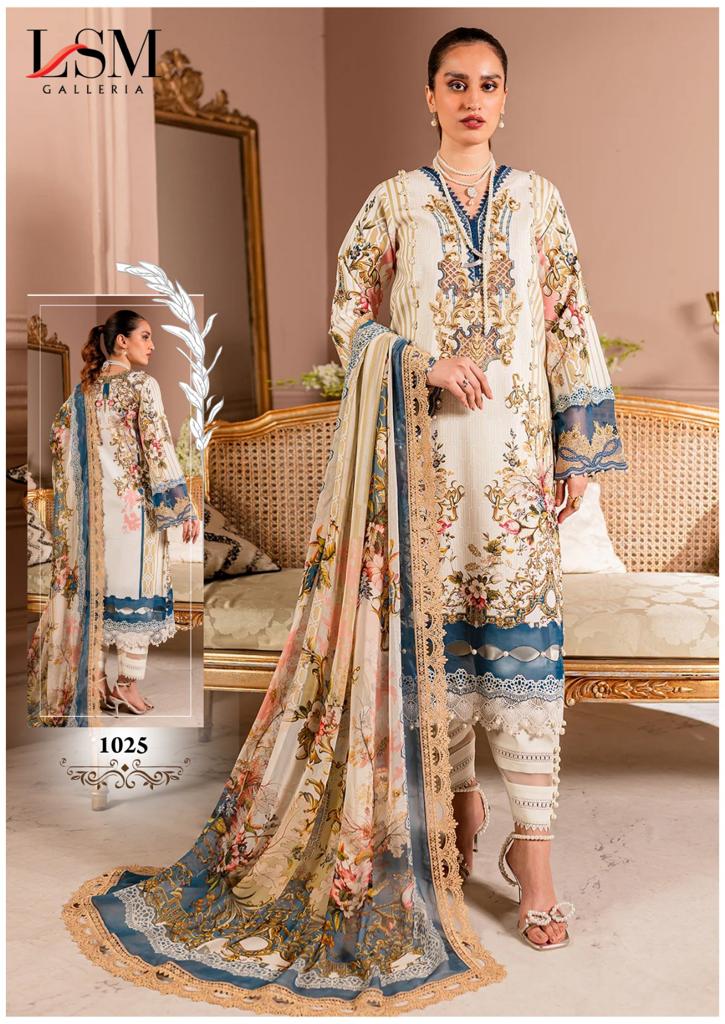 Lsm Galleria Brand Parian Dream Vol 3 Lawn Cotton Designer Salwar Kameez