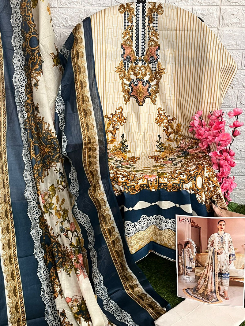 Lsm Galleria Parian Dream Vol 3 Heavy Luxury Lawn Cotton Daily Wear Salwar Suit