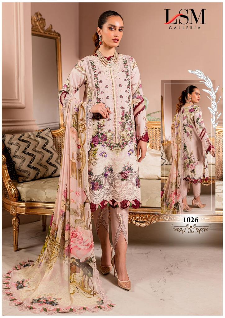 Lsm Galleria Brand Parian Dream Vol 3 Lawn Cotton Designer Salwar Kameez