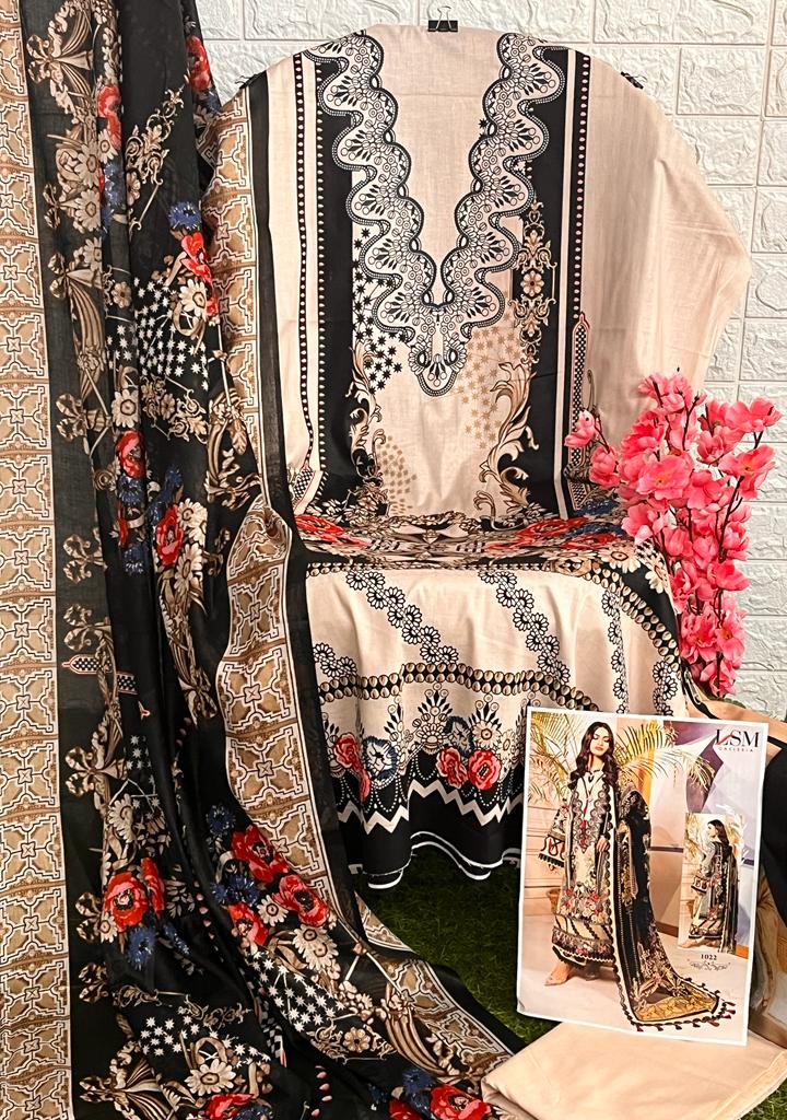 Lsm Galleria Parian Dream Vol 3 Heavy Luxury Lawn Cotton Daily Wear Salwar Suit
