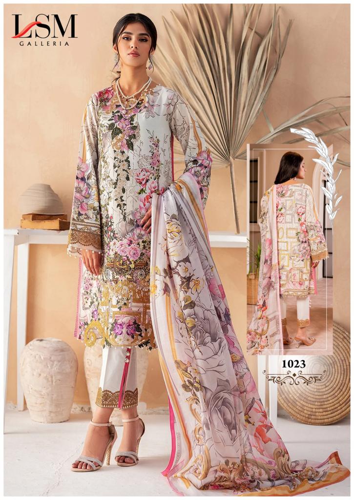 Lsm Galleria Brand Parian Dream Vol 3 Lawn Cotton Designer Salwar Kameez